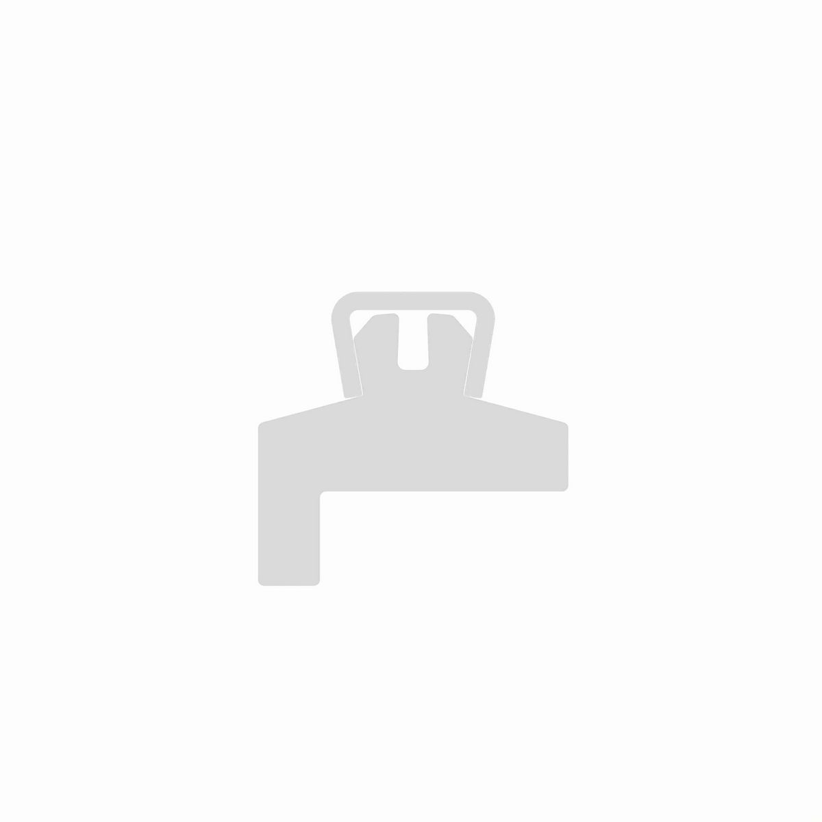 System Plast Ell Tee Guide Rail: 1.25"W X 1.21"H X 240"L White UHMW-PE - VG-SSLT-1.0X.38-20