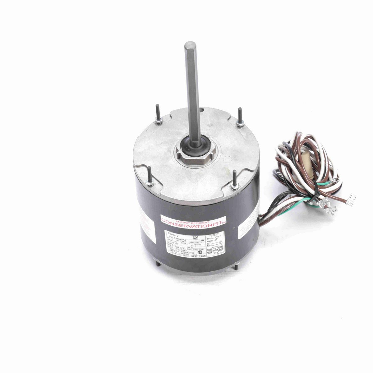 Century Condenser Fan Motor, 3/4 HP, 1 Ph, 60 Hz, 575 V, 1075 RPM, 1 Speed, 48 Frame, TEAO - 5FE1076SV1