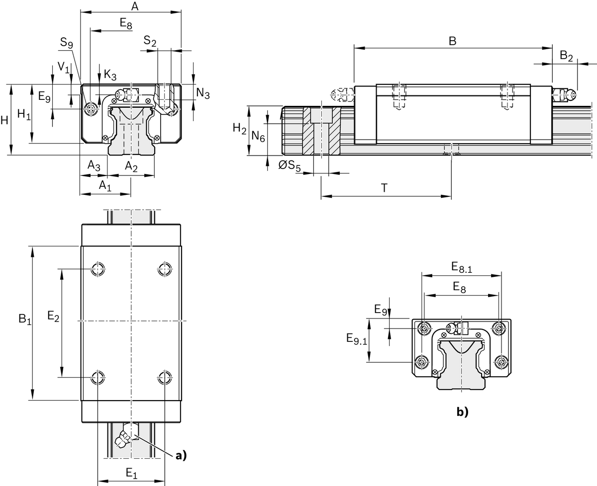 Шариковая каретка устойчивая к коррозии с покрытием Resist CR Bosch Rexroth KWC-055-SLS-C0-H-2 [R162359360]
