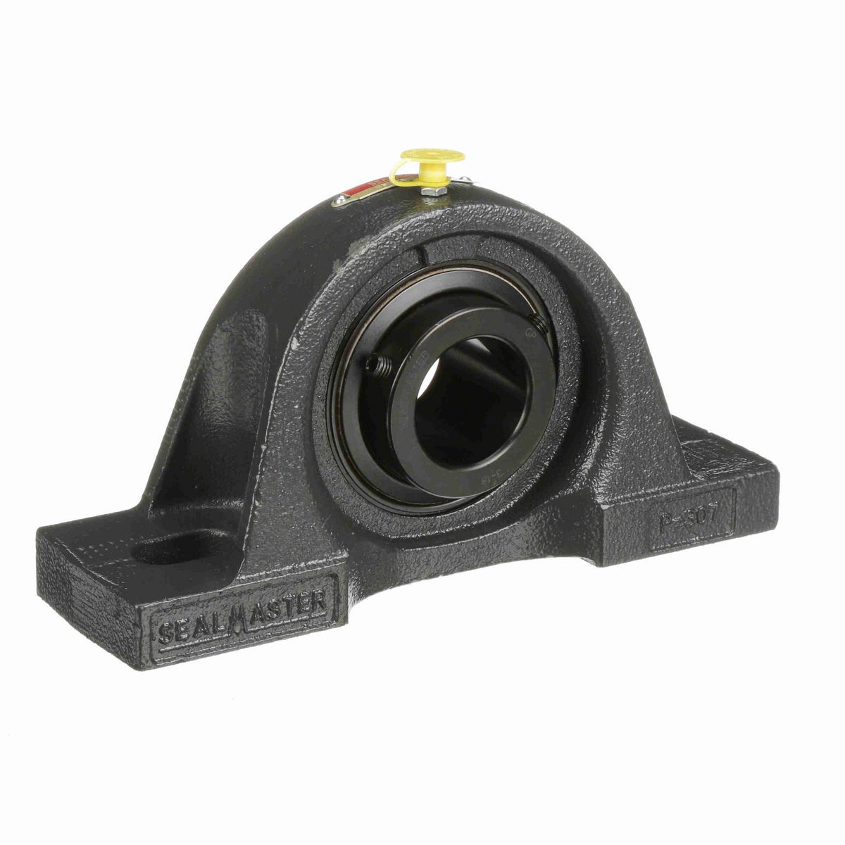 Sealmaster Mounted Cast Iron Two Bolt Pillow Block Ball Bearing - 52100 Bearing Steel, Black Oxided - Setscrew Lock - MP-24