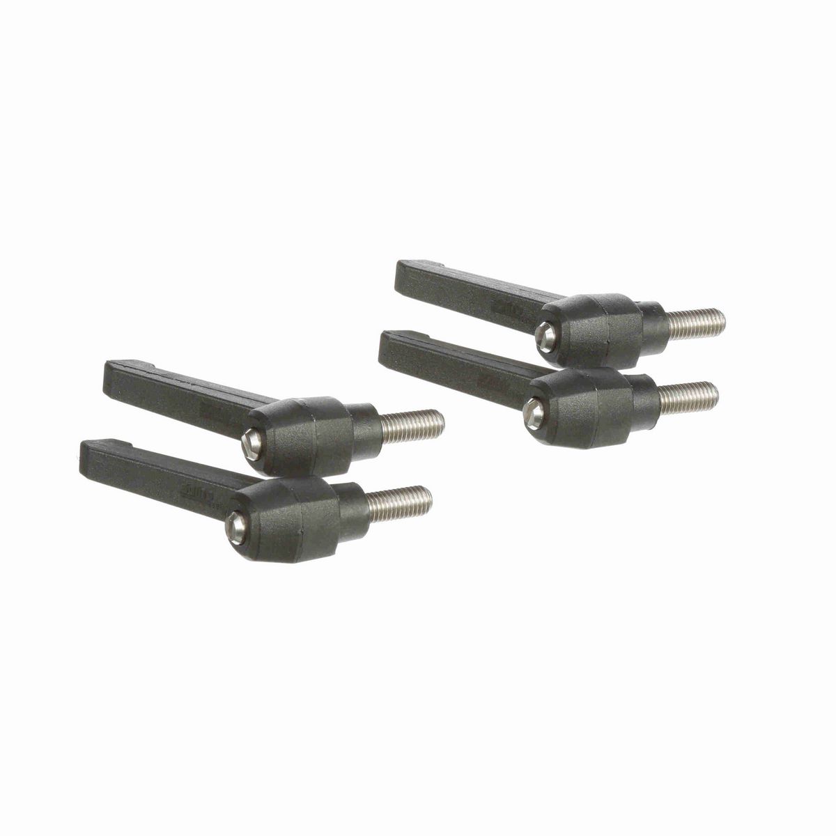 System Plast Ratchet Handle (Male); Thread: M8 x 1.25, Handle Length: 2.16-in Stud Length: 0.79-in, Color: Black - RH-20-BK-MSM8-20