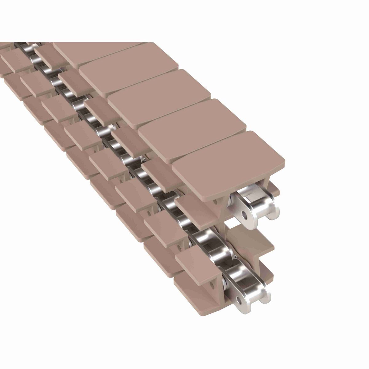 Rexnord 1873TAB Side-flexing Solid Top, Material: Tan Low Friction, Width: 3.25in, Pitch: 1.5in - LF1873SSK325