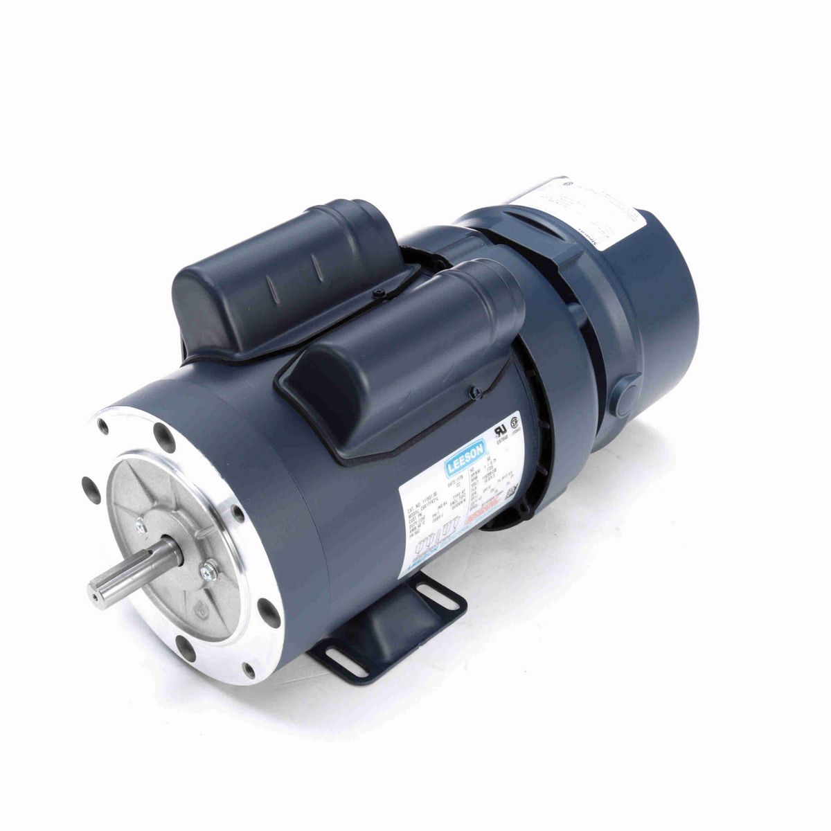LEESON Brake Motor, 1 HP, 1 Ph, 60 Hz, 115/230 V, 1800 RPM, 56C Frame, TEFC - 111951.00