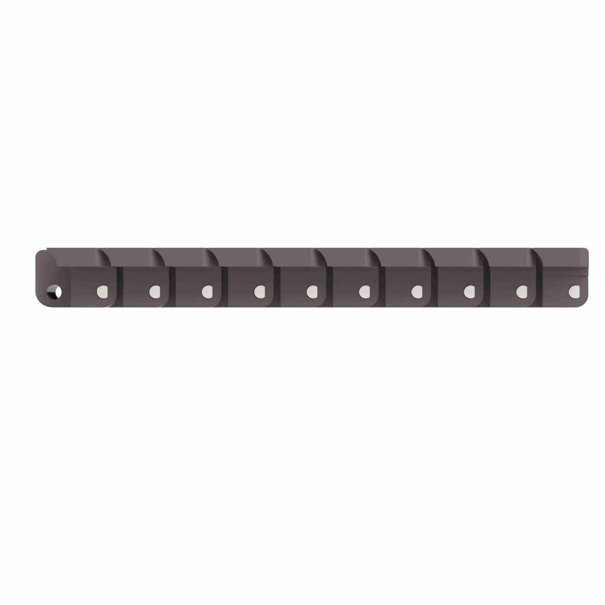 Rexnord 1050 FTLPC Side-flexing Solid Top, Material: Brown High Performance, Width: 84mm, Pitch: 1in - 81429722