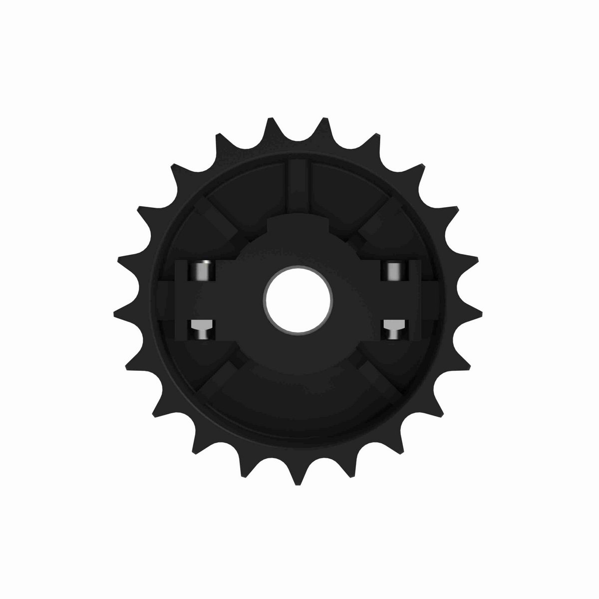 Rexnord 821 Series Split Molded Nylon Sprocket with 21 Teeth and 1-1/4in Round Idler Bore - 614-37-12
