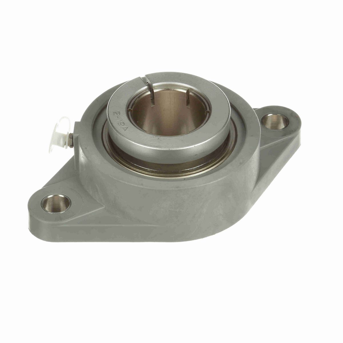 Sealmaster Mounted Composite Two Bolt Flange Ball Bearing - 52100 Bearing Steel, Phosphorus Nickel Coated - Concentric Lock - Corrosion Resistant - CRFTC-PN208T