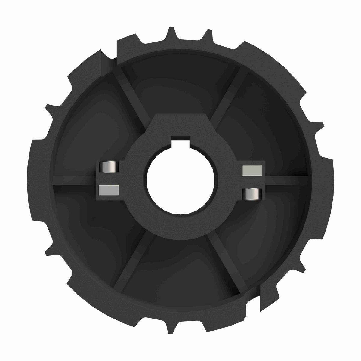 Rexnord 815 Series Split Molded Nylon Sprocket and a 25 Teeth with 1-1/4in Round Shaft-Ready Bore with Keyway & Setscrew - 614-31-3