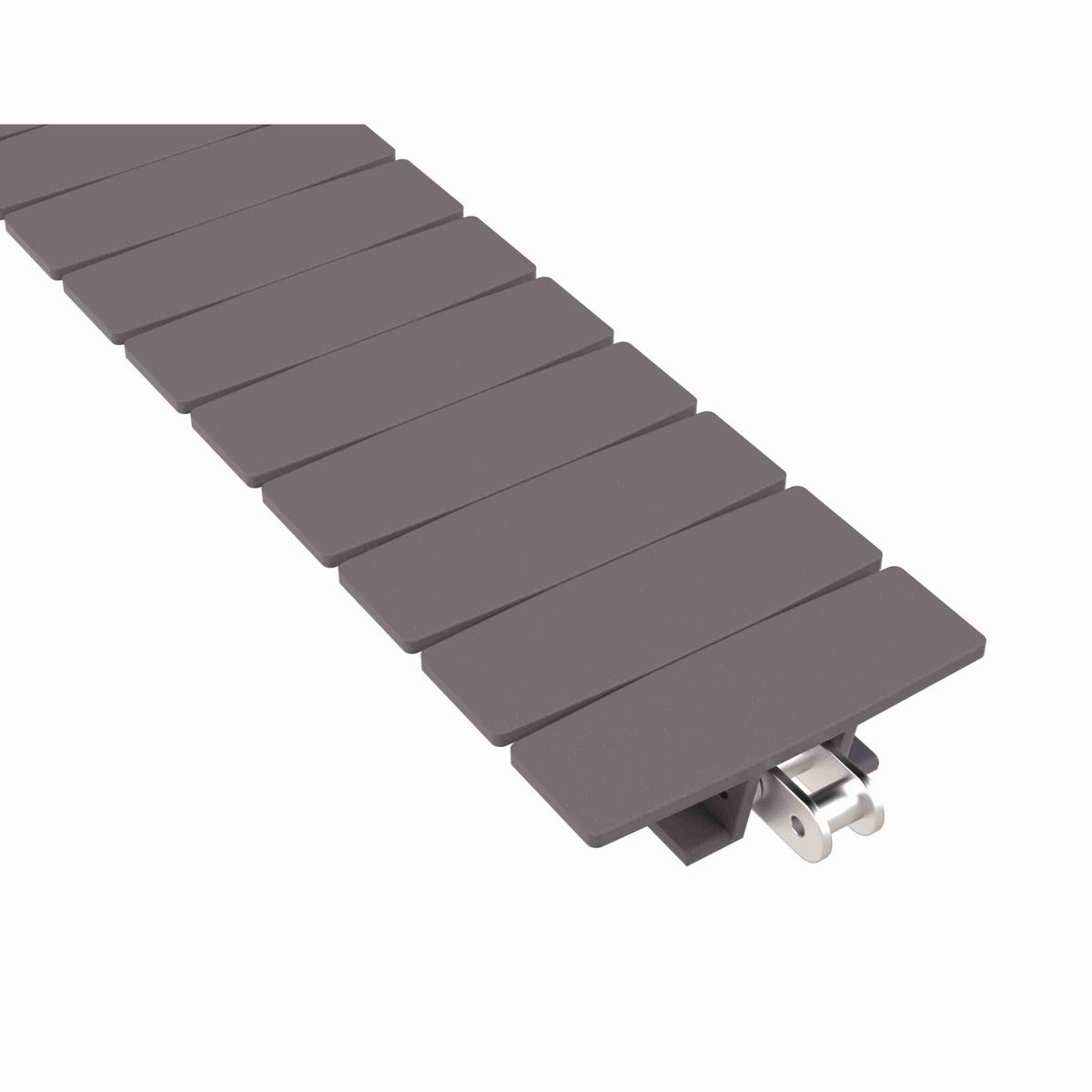 Rexnord 1873TAB Side-flexing Solid Top, Material: Brown High Performance, Width: 4.5in, Pitch: 1.5in - 81414072
