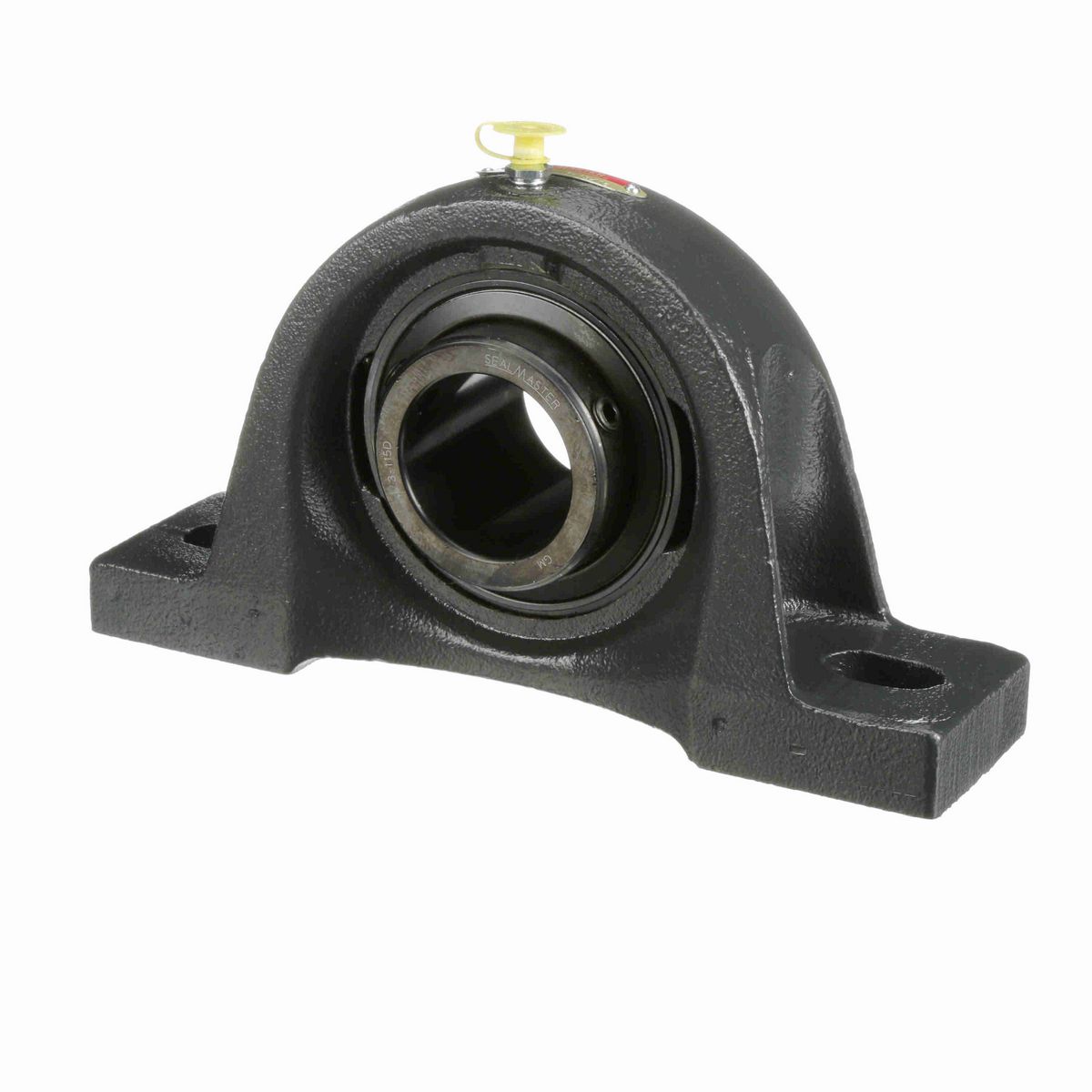 Sealmaster Mounted Cast Iron Two Bolt Pillow Block Ball Bearing - 52100 Bearing Steel, Black Oxided - Double Setscrew Lock - MSPD-31