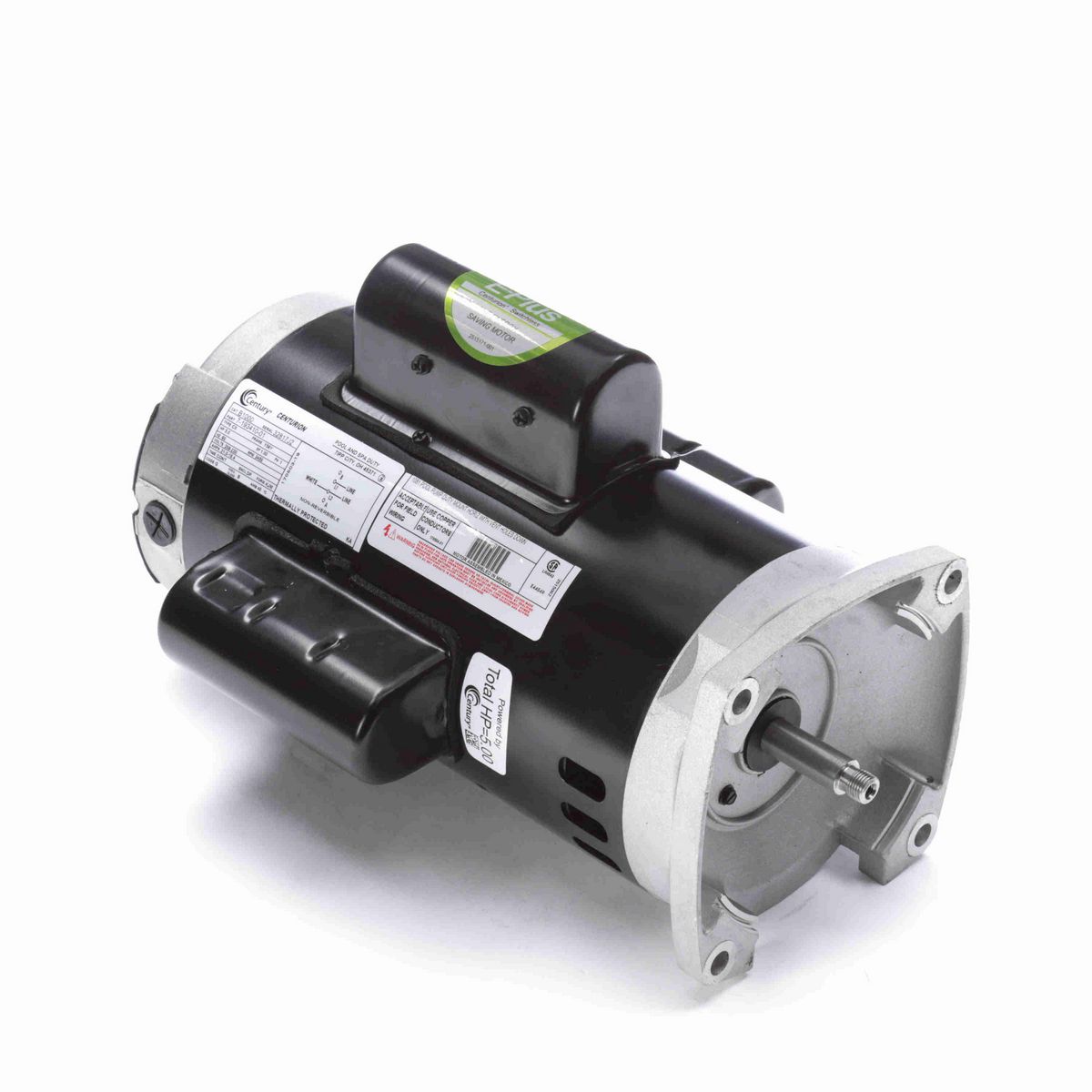 Century Pool Pump Motor, 5.0 HP, 1 Ph, 60 Hz, 208-230 V, 3600 RPM, Y56Y Frame, DP - B1000