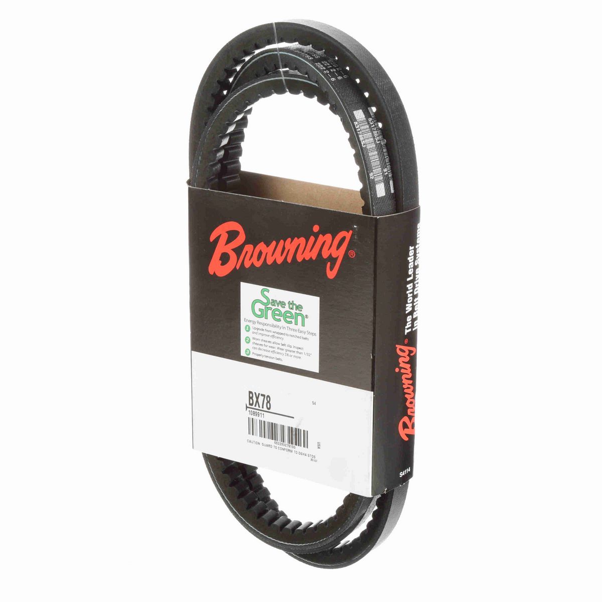 Browning EPDM Notched Belt 98% Efficient - BX78