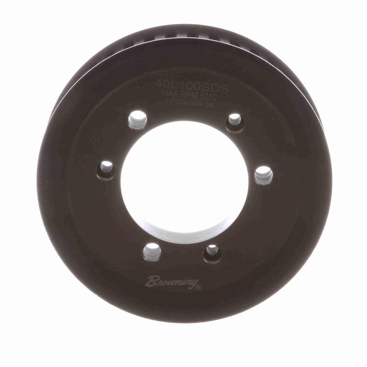 Browning Steel Bushed Bore Gearbelt Pulley - 40L100SDS