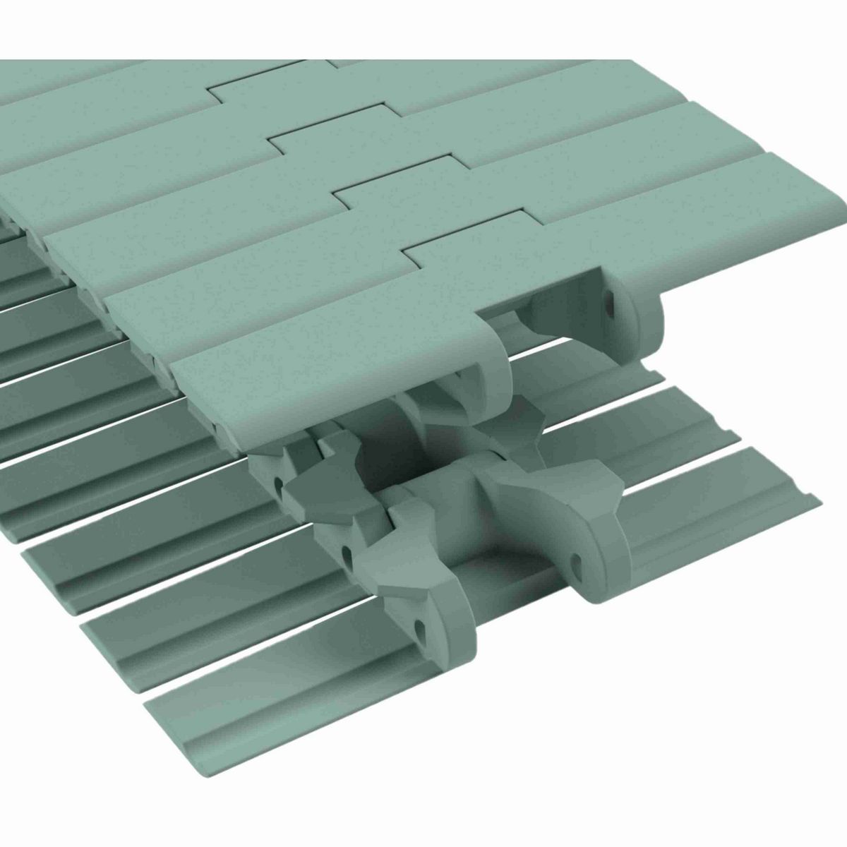 Rexnord 882TAB Side-flexing Solid Top, Material: Heat Stabilized (Green), Width: 7.5in, Pitch: 1.5in - 10462503