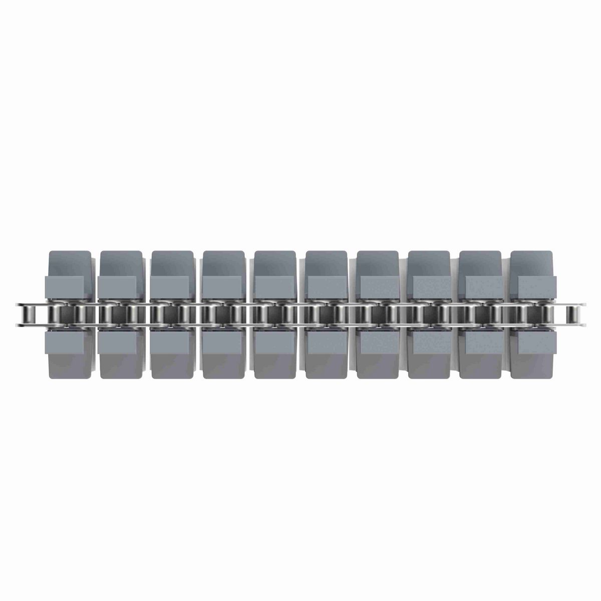 Rexnord 1873TAB SideGrip™ Side-flexing, Material: Silver Platinum Series, Width: 3.75in, Pitch: 1.5in - 81447364