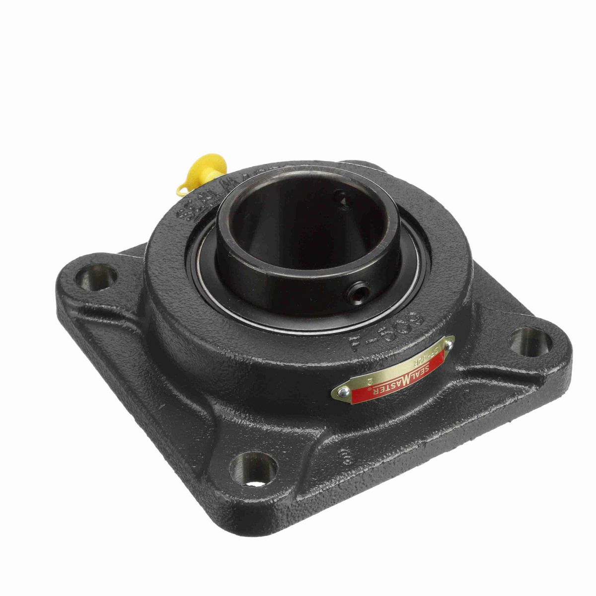 Sealmaster Mounted Cast Iron Four Bolt Flange Ball Bearing - 52100 Bearing Steel, Black Oxided - Setscrew Lock - SF-32R