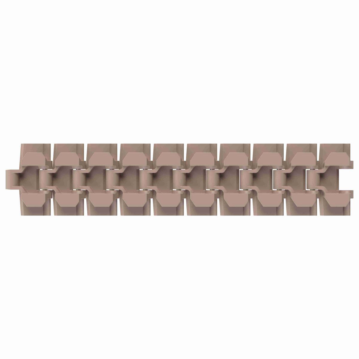 Rexnord 880TAB Side-flexing Solid Top, Material: Tan Low Friction, Width: 3.25in, Pitch: 1.5in - LF880TK3-1/4