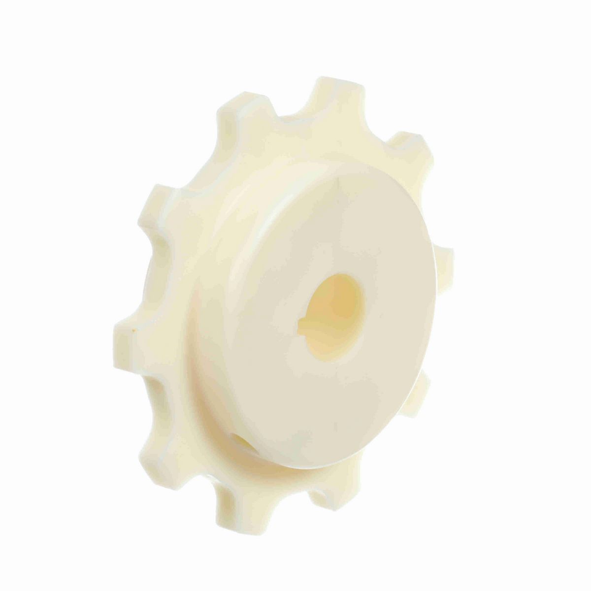 System Plast 1700 Series Split Machined Sprocket with 10 Teeth, a 1-1/4in Round Shaft-Ready Bore and Setscrew - 1700-10R1.25-DMS-SS