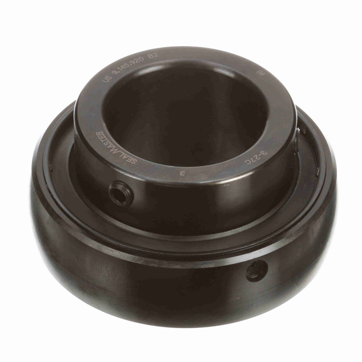 Sealmaster Mounted Insert Only Ball Bearing - 52100 Bearing Steel, Black Oxided - Setscrew Lock - 3-27C