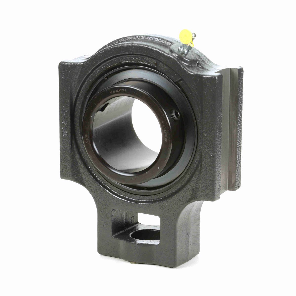 Sealmaster Mounted Cast Iron Wide Slot Take Up Ball Bearing - 52100 Bearing Steel, Black Oxided - Setscrew Lock - MST-63C