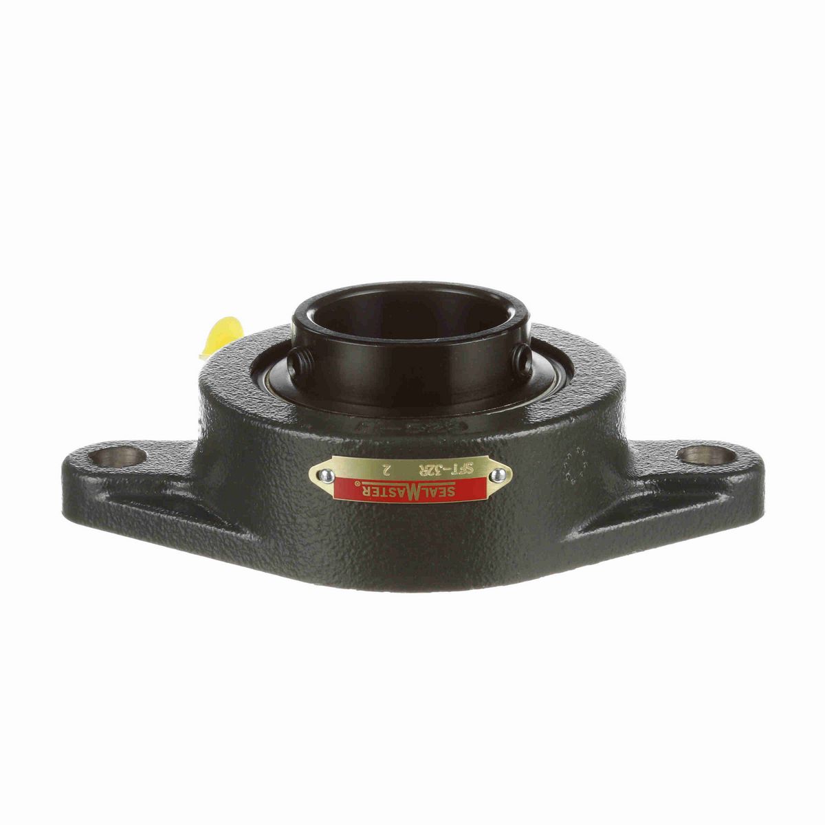 Sealmaster Mounted Cast Iron Two Bolt Flange Ball Bearing - 52100 Bearing Steel, Black Oxided - Setscrew Lock - SFT-32R