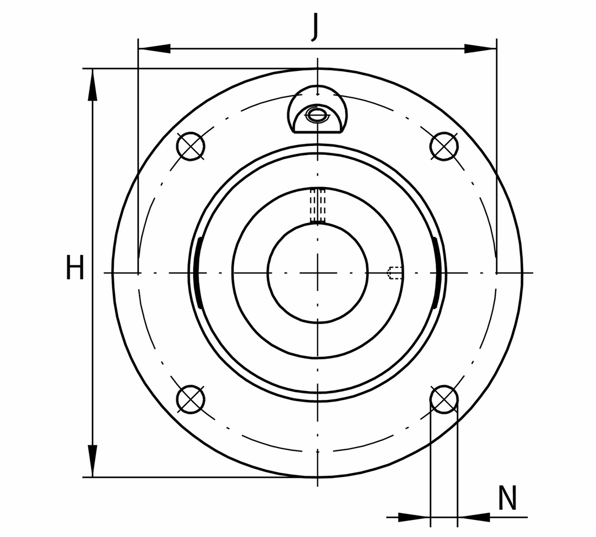 Фланцевый корпус INA PME20-XL-N (PME20-N)