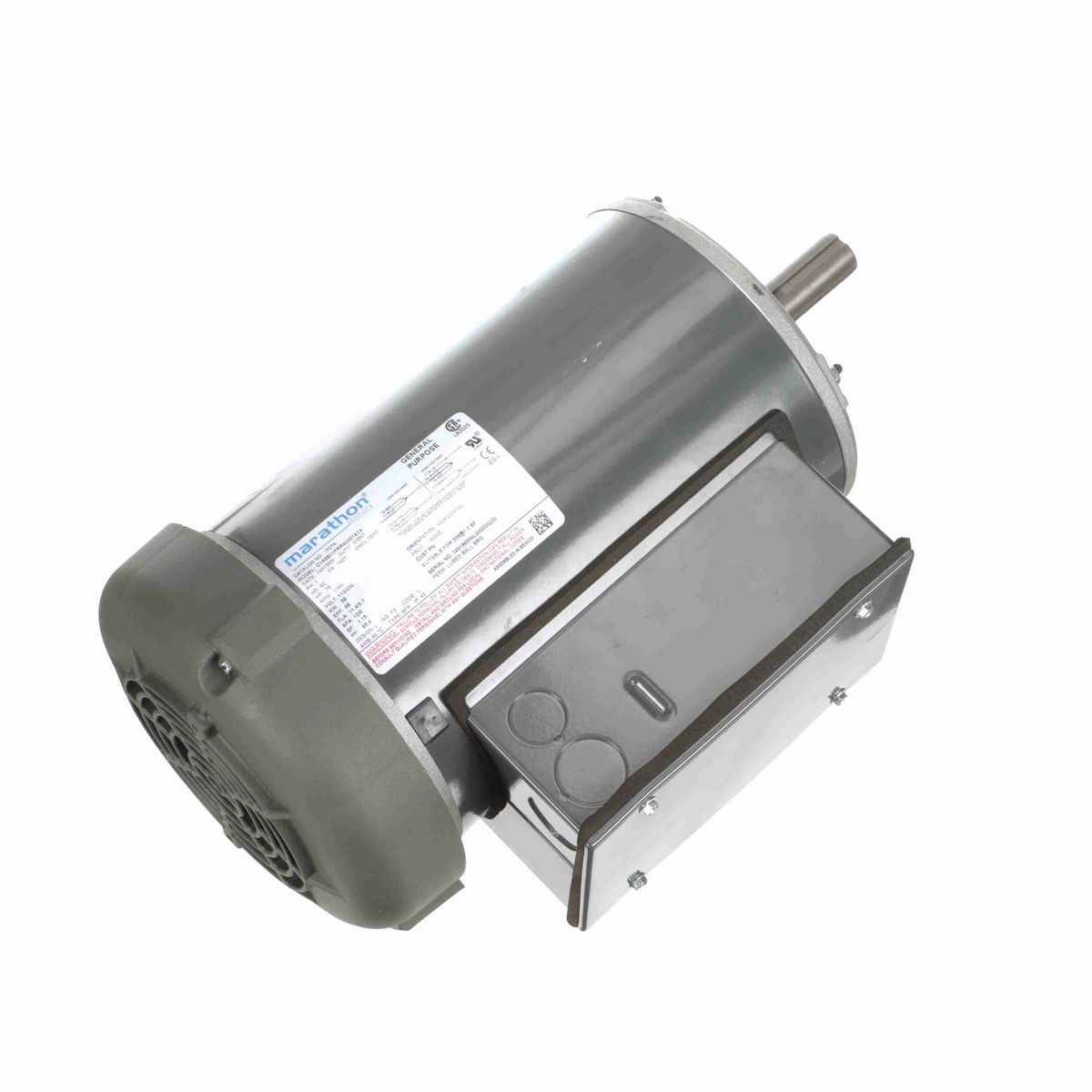 LEESON General Purpose Motor, 0.75 HP, 1 Ph, 60 Hz, 115/230 V, 1200 RPM, 143T Frame, TEFC - I707A
