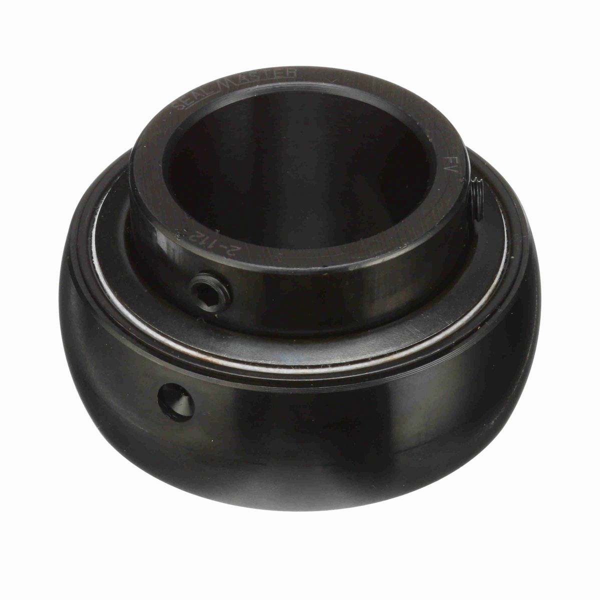 Sealmaster Mounted Insert Only Ball Bearing - 52100 Bearing Steel, Black Oxided - Setscrew Lock - 2-112