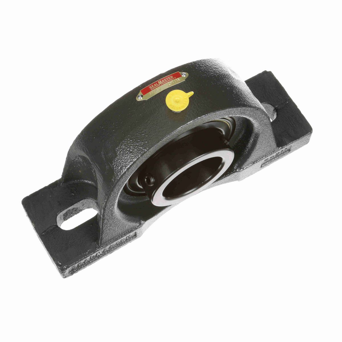 Sealmaster Mounted Cast Iron Two Bolt Pillow Block Ball Bearing - 52100 Bearing Steel, Black Oxided - Setscrew Lock - MP-42