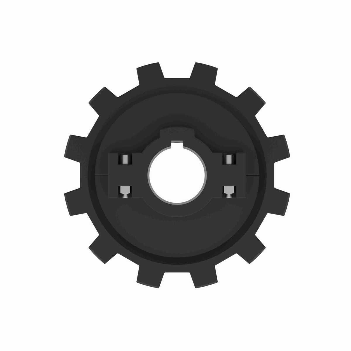 Rexnord 882 Series Split Molded Nylon Sprocket with 12 Teeth and 30mm Round Shaft-Ready Bore with Keyway - 614-29-30