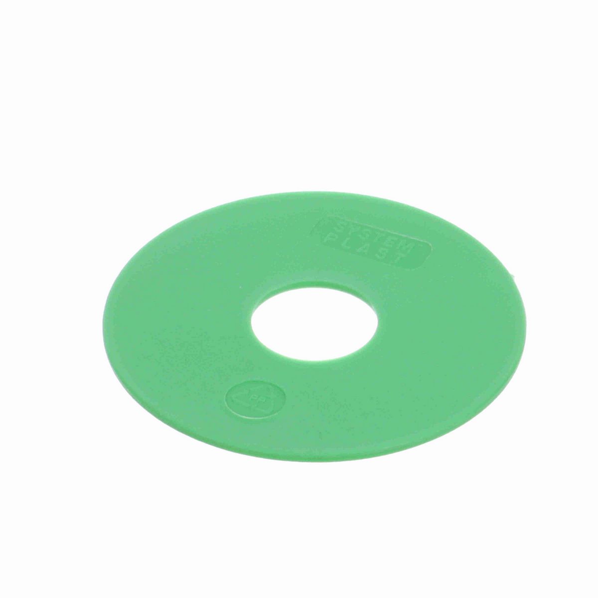 System Plast Flange; OD: 70-mm, Shaft Dia: 20-mm, Length: 2-mm, Color: Green - F-70B20ML2-PPG