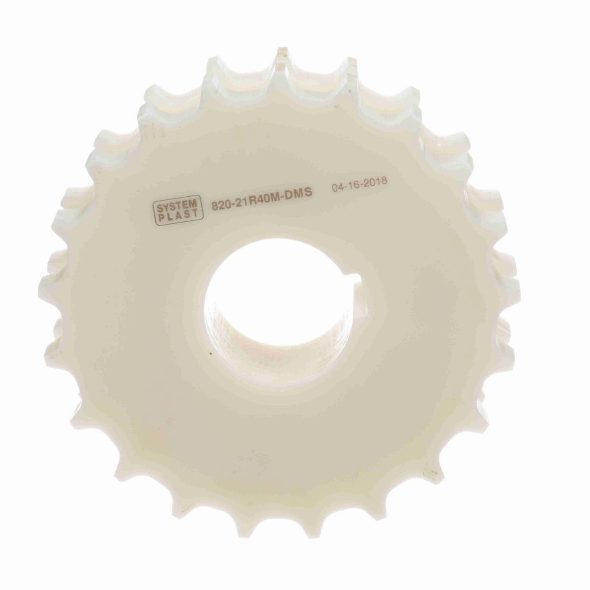 System Plast 820 Series Split Machined Sprocket with 21 Teeth and a 40mm Round Shaft-Ready Bore - 820-21R40M-DMS