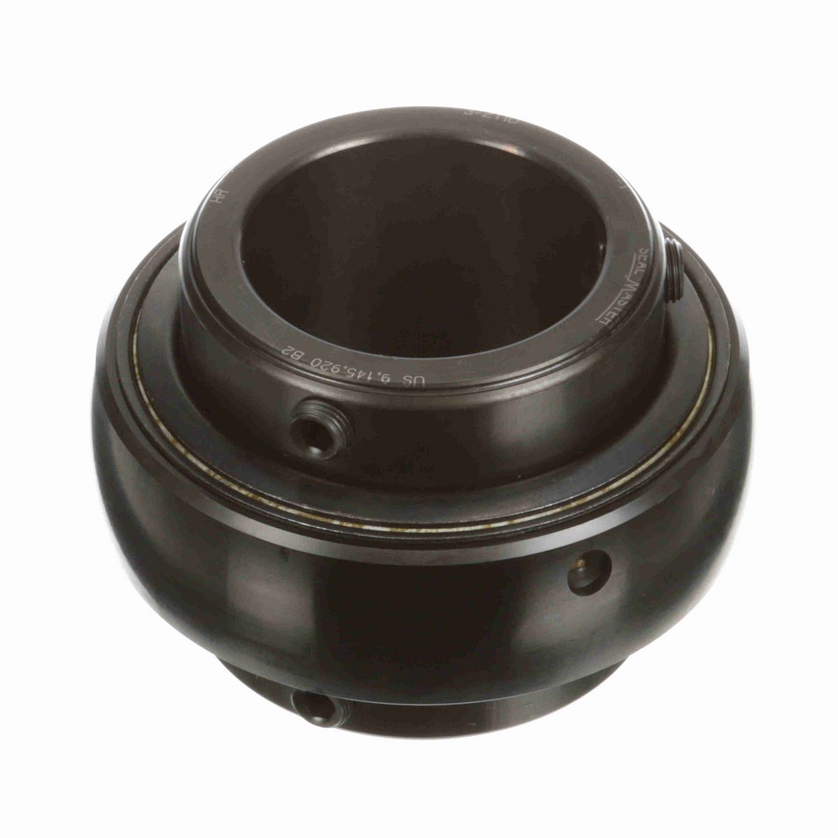 Sealmaster Mounted Insert Only Ball Bearing - 52100 Bearing Steel, Black Oxided - Double Setscrew Lock - 3-211D