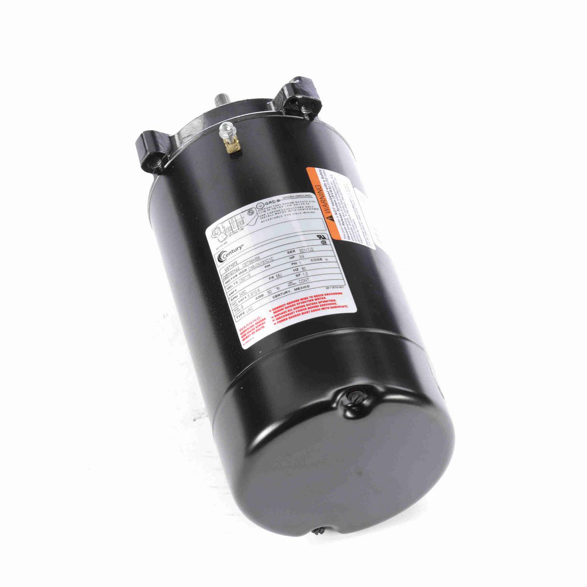 Century Pool Pump Motor, 3/4 HP, 1 Ph, 60 Hz, 230/115 V, 3600 RPM, 56J Frame, ODP - UST1072