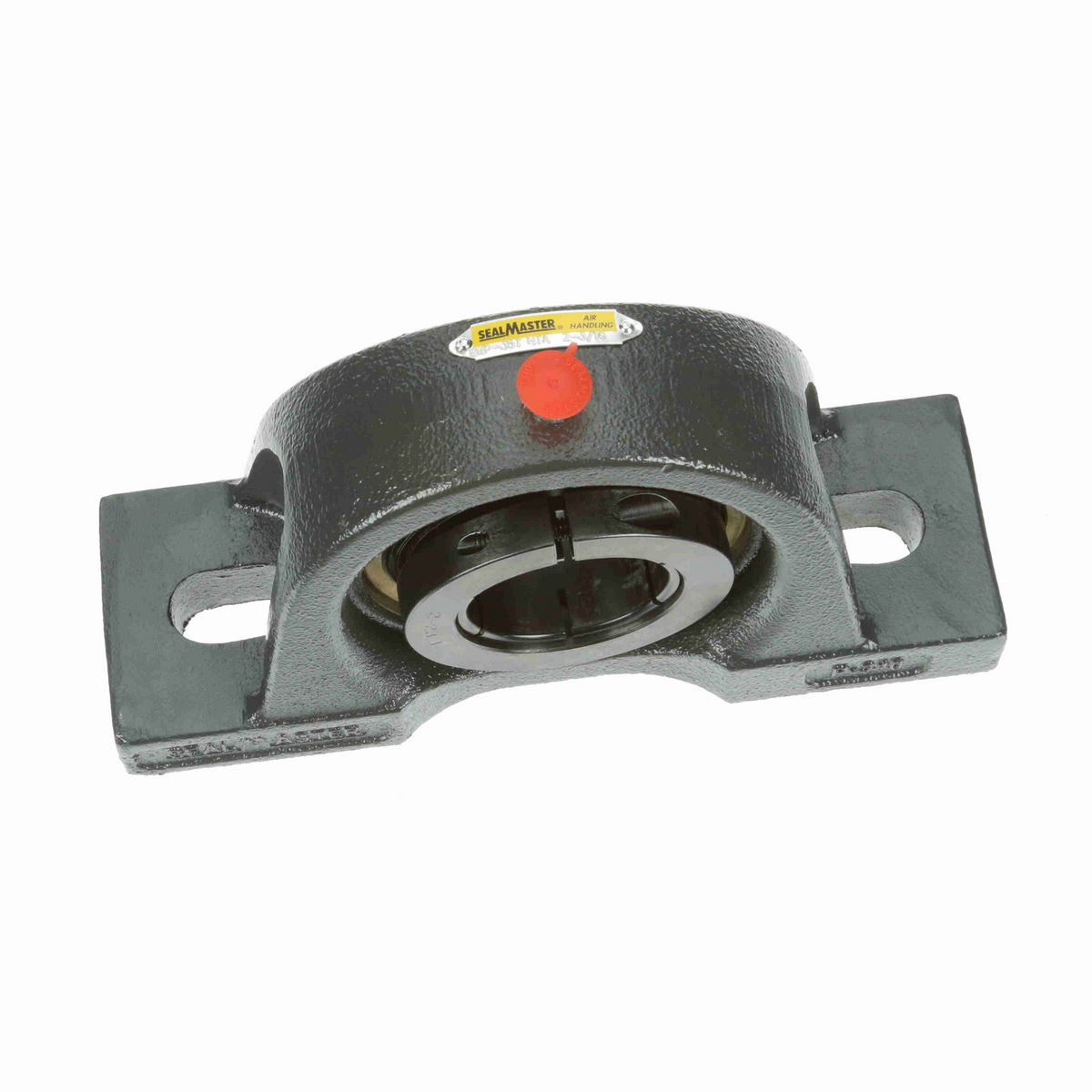 Sealmaster Mounted Cast Iron Two Bolt Pillow Block Ball Bearing - 52100 Bearing Steel, Black Oxided - Concentric Lock - High Temperature & Air Handling Housing Fit, Noise Tested - EMP-35T HTA