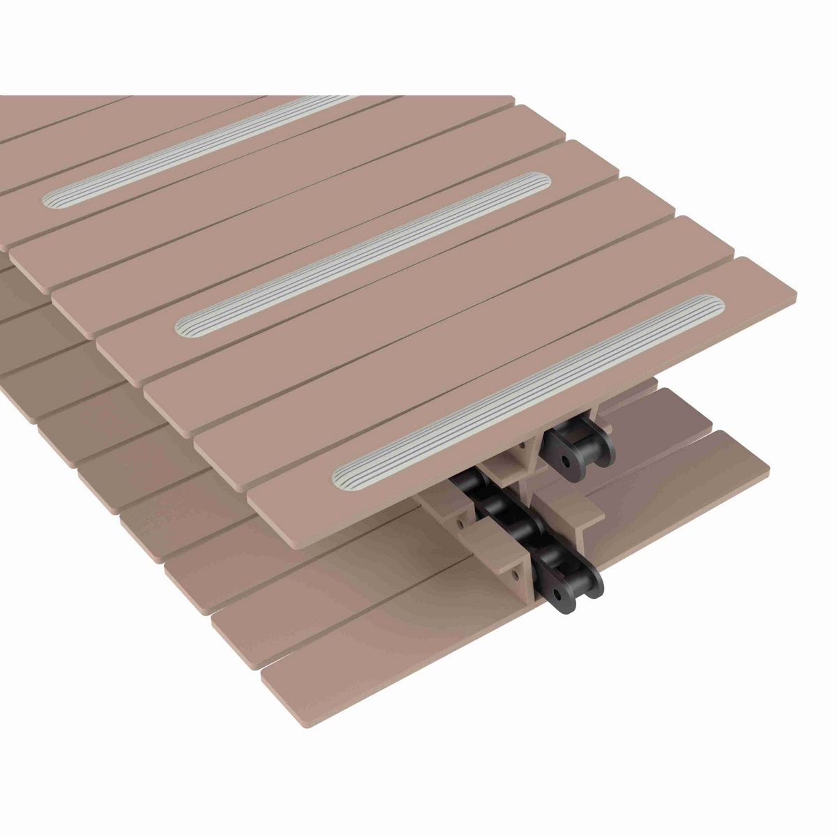 Rexnord 1873TAB SuperGrip™ Side-flexing SuperGrip™, Material: Tan Low Friction, Width: 10in, Pitch: 1.5in - 81443815