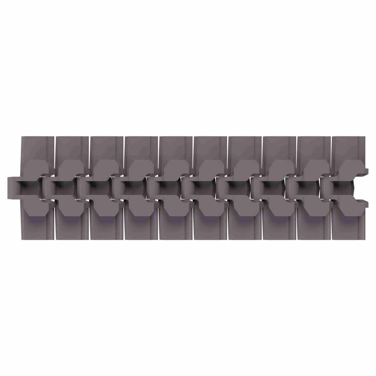 Rexnord 880TAB BO Side-flexing Solid Top Tight Radius, Material: Brown High Performance, Width: 4.5in, Pitch: 1.5in - 81410922