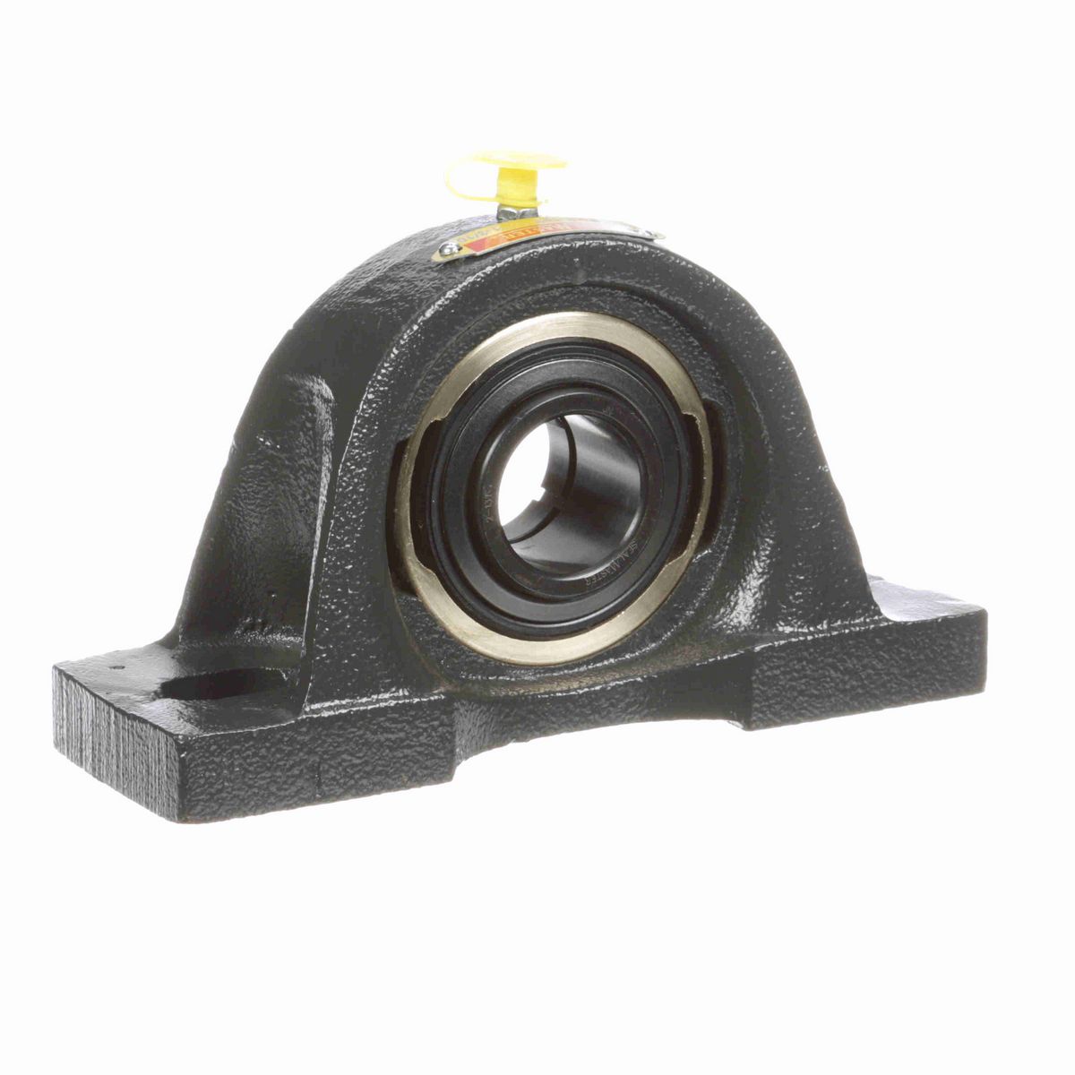 Sealmaster Mounted Cast Iron Two Bolt Pillow Block Ball Bearing - 52100 Bearing Steel, Black Oxided - Concentric Lock - EMP-19T