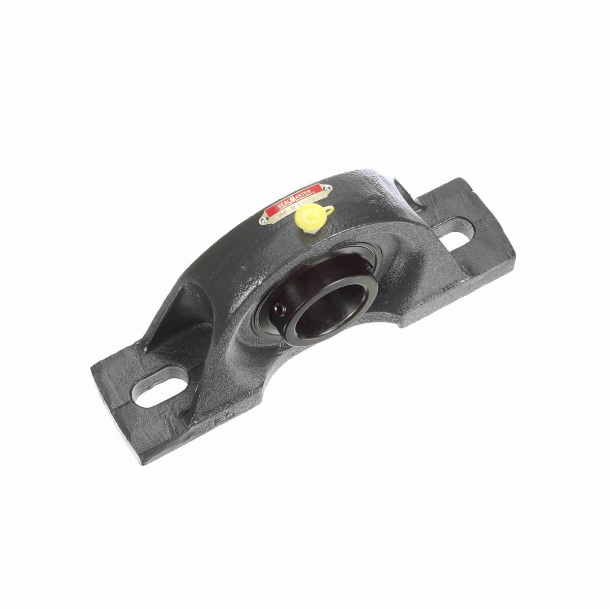 Sealmaster Mounted Cast Iron Two Bolt Pillow Block Ball Bearing - 52100 Bearing Steel, Black Oxided - Setscrew Lock - MHP-31