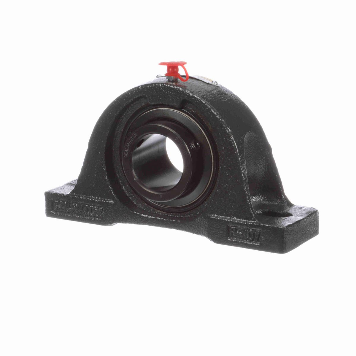 Sealmaster Mounted Cast Iron Two Bolt Pillow Block Ball Bearing - 52100 Bearing Steel, Black Oxided - Setscrew Lock - High Temperature - NP-24 HT
