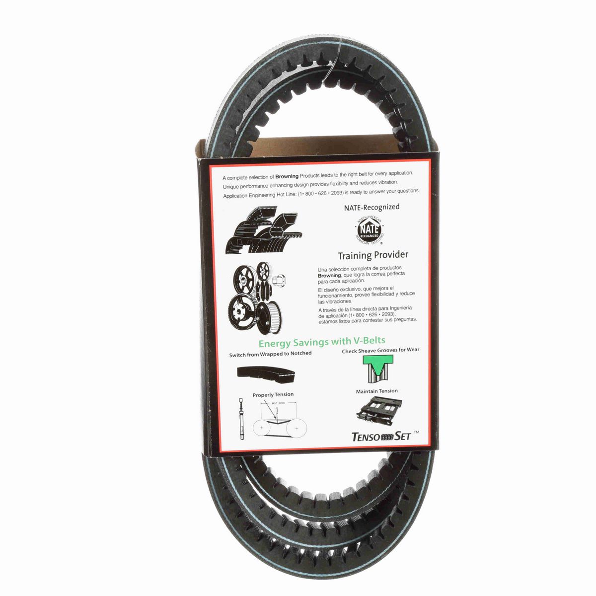 Browning EPDM Notched Belt 98% Efficient - BX71