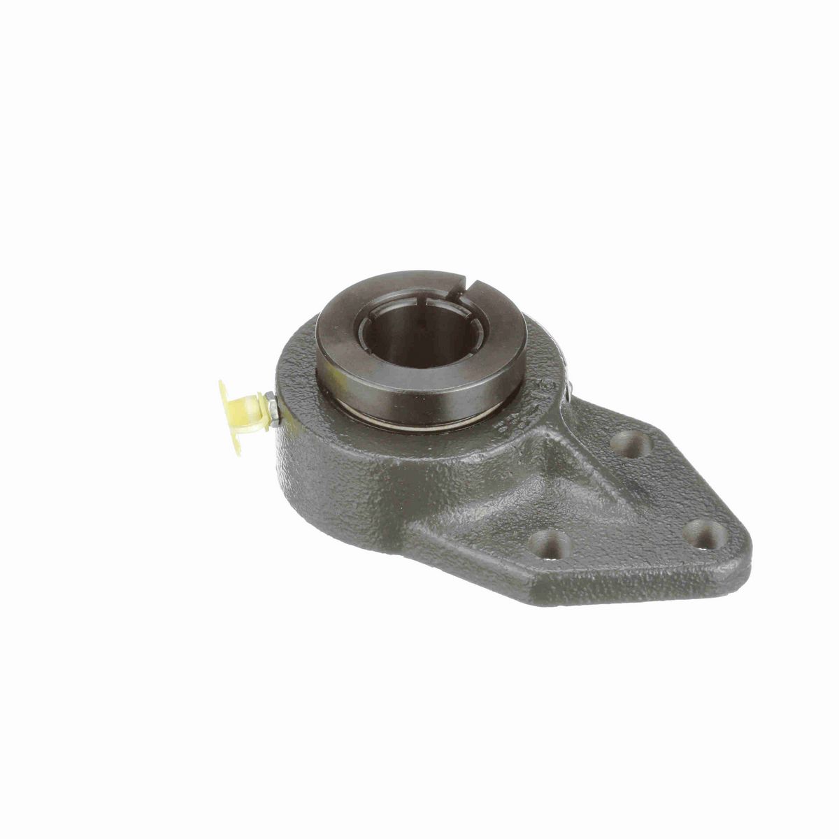 Sealmaster Mounted Cast Iron Three Bolt Flange Bracket Ball Bearing - 52100 Bearing Steel, Black Oxided - Concentric Lock - FB-16T