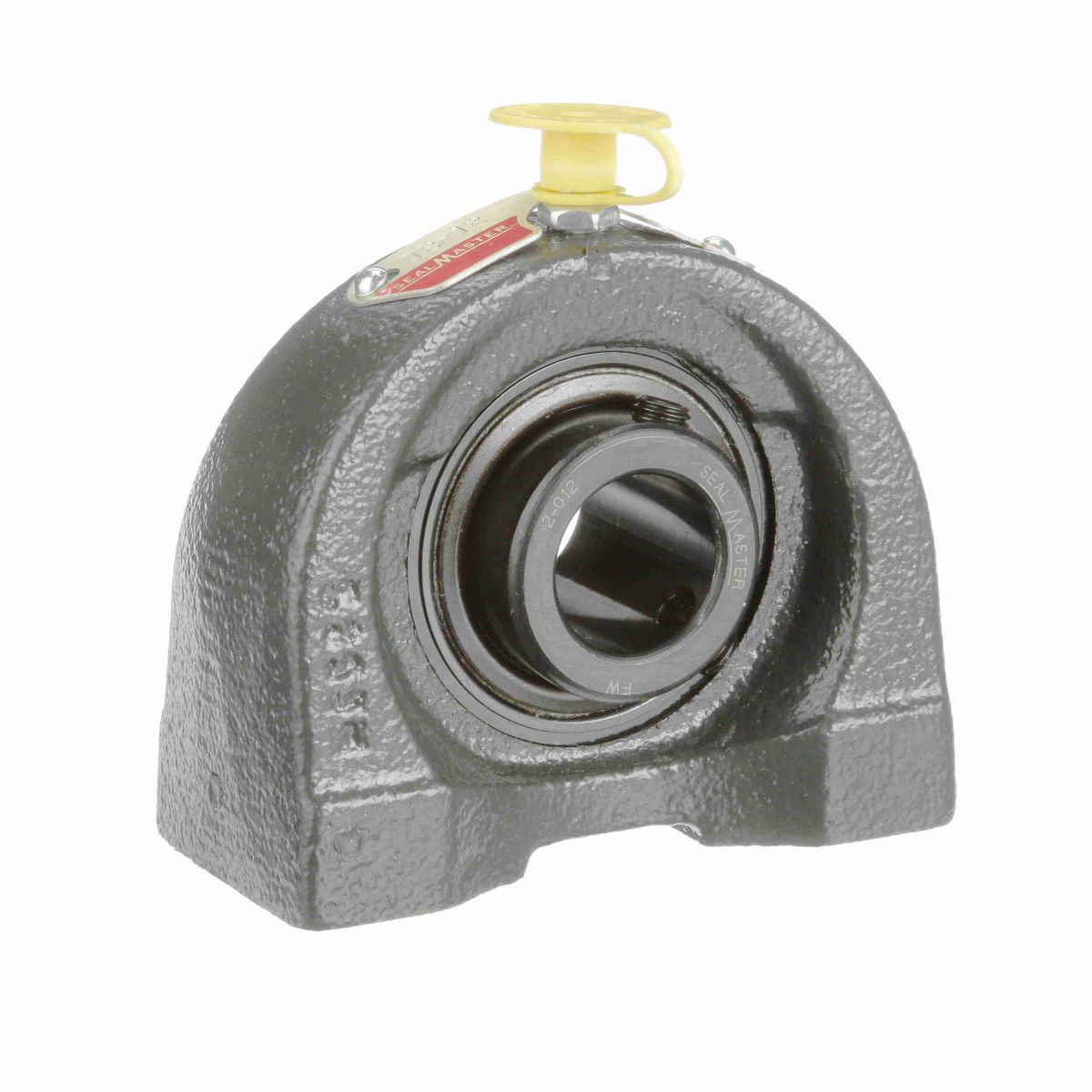 Sealmaster Mounted Cast Iron Tapped Base Pillow Block Ball Bearing - 52100 Bearing Steel, Black Oxided - Setscrew Lock - TB-12