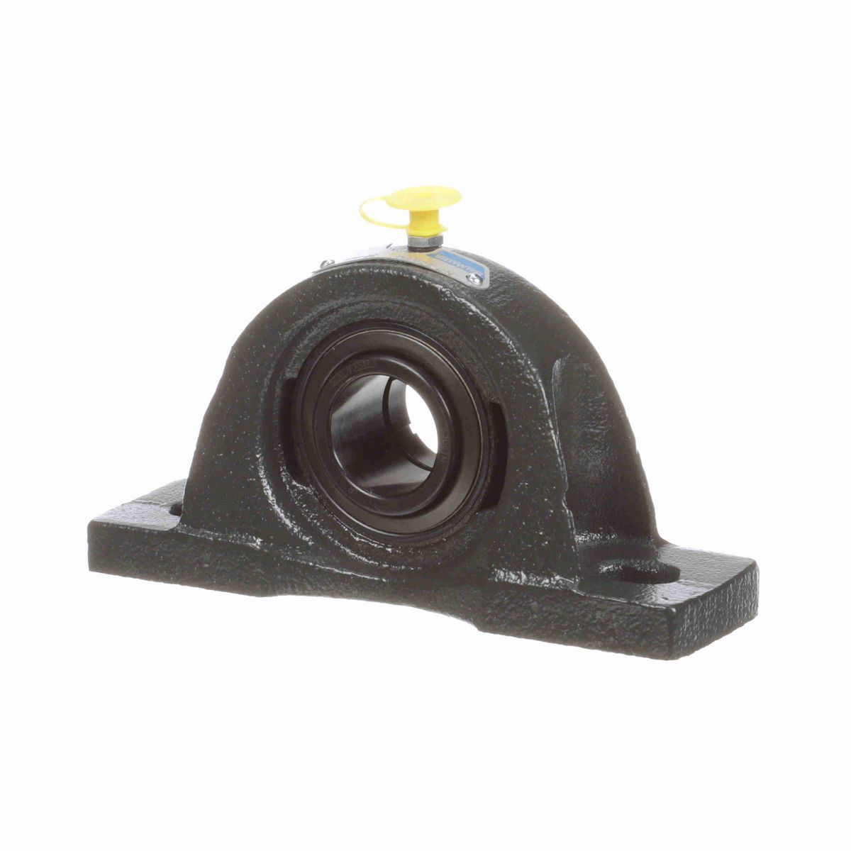 Sealmaster Mounted Cast Iron Two Bolt Pillow Block Ball Bearing - 52100 Bearing Steel, Black Oxided - Concentric Lock - NP-206TM