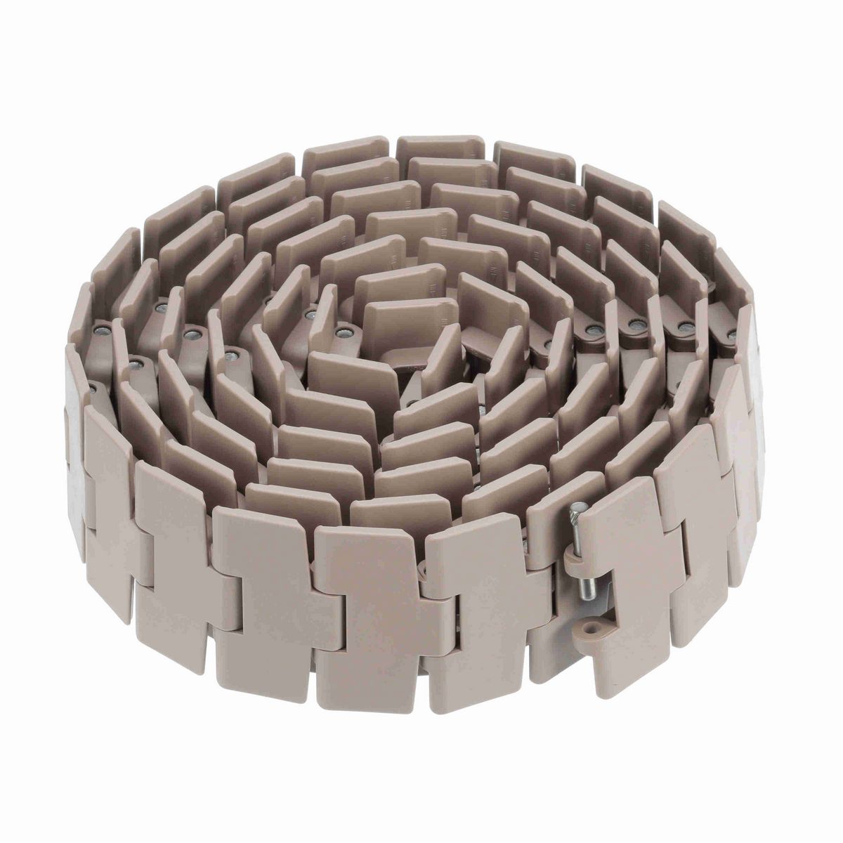 System Plast 879M Side-flexing Solid Top, Material: Tan Low Friction, Width: 3.25in, Pitch: 1.5in - LF879M-K325