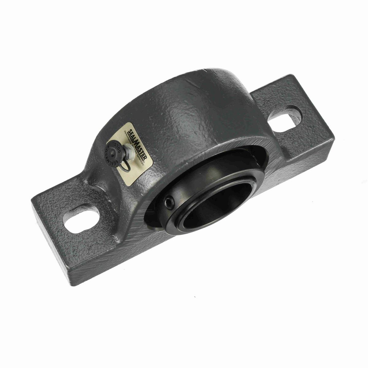 Sealmaster Mounted Cast Iron Two Bolt Pillow Block Spherical Roller - 52100 Bearing Steel, Black Oxided - Collar Mount Lock - USRB5000-203