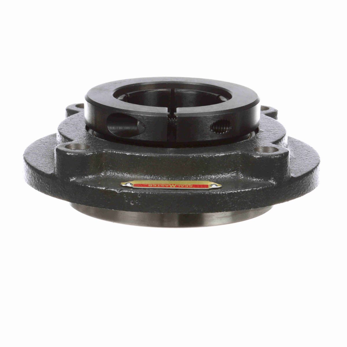 Sealmaster Mounted Cast Iron Flange Cartridge Ball Bearing - 52100 Bearing Steel, Black Oxided - Concentric Lock - SFC-36T