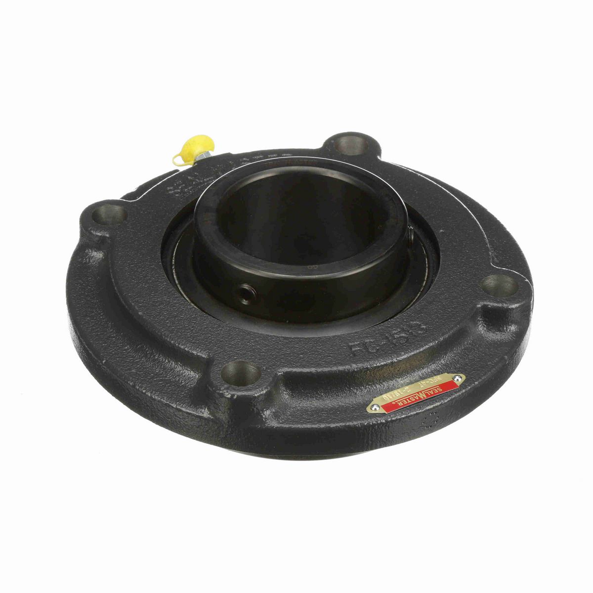 Sealmaster Mounted Cast Iron Flange Cartridge Ball Bearing - 52100 Bearing Steel, Black Oxided - Setscrew Lock - MFC-47