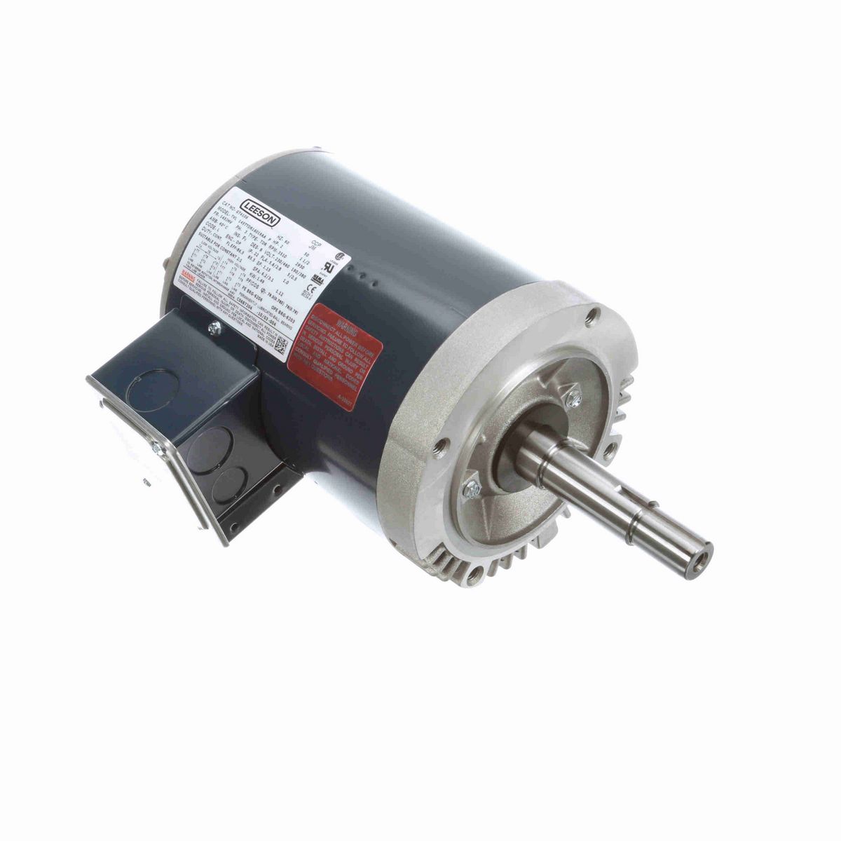 LEESON Close-Coupled Pump Motor, 2 & 1.50 HP, 3 Ph, 60 & 50 Hz, 230/460 & 190/380 V, 3600 & 3000 RPM, 145JMV Frame, DP - GT4106
