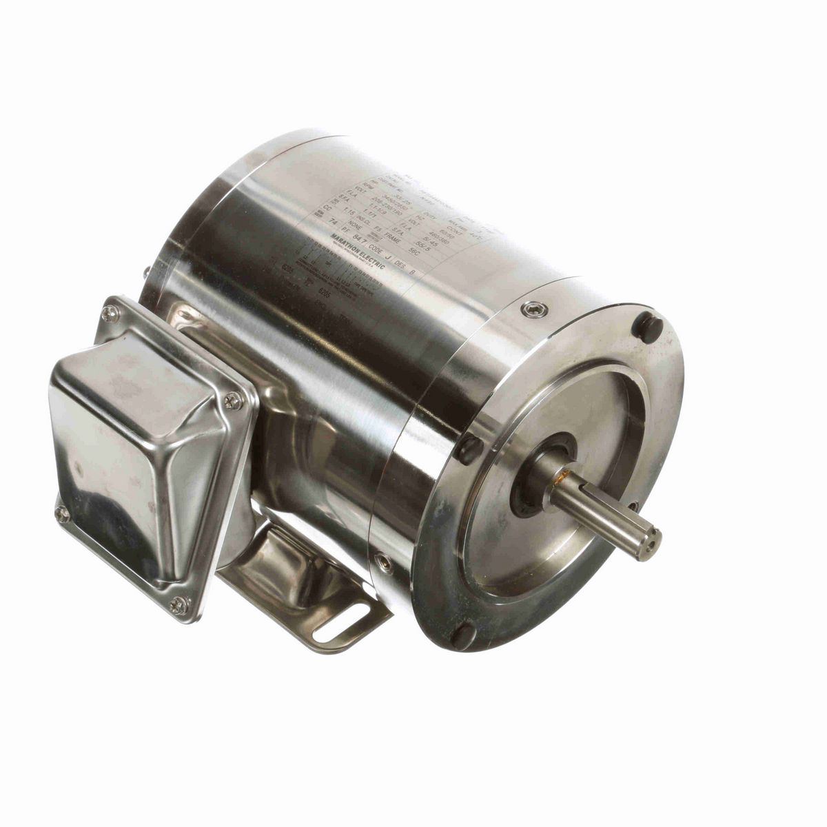LEESON General Purpose Motor, 0.33 & 0.25 HP, 3 Ph, 60 & 50 Hz, 208-230/460 & 190/380 V, 3600 & 3000 RPM, 56C Frame, TENV - N450