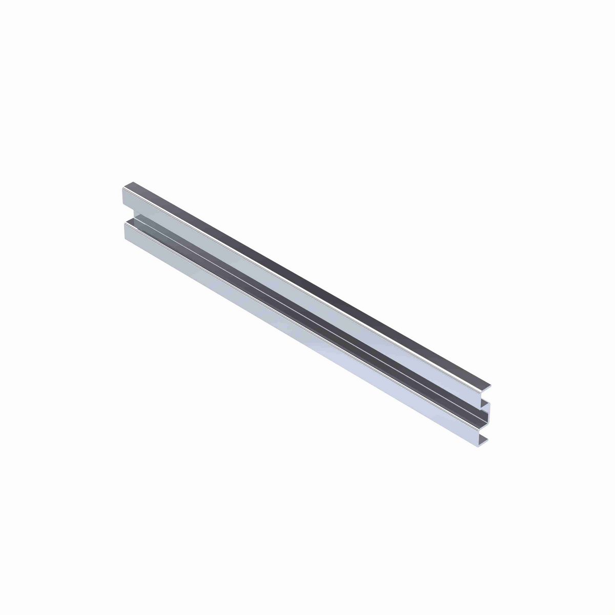 System Plast Rail: 1.57"W X 0.39"H X 120"L Stainless Steel - VG-S1040M-10